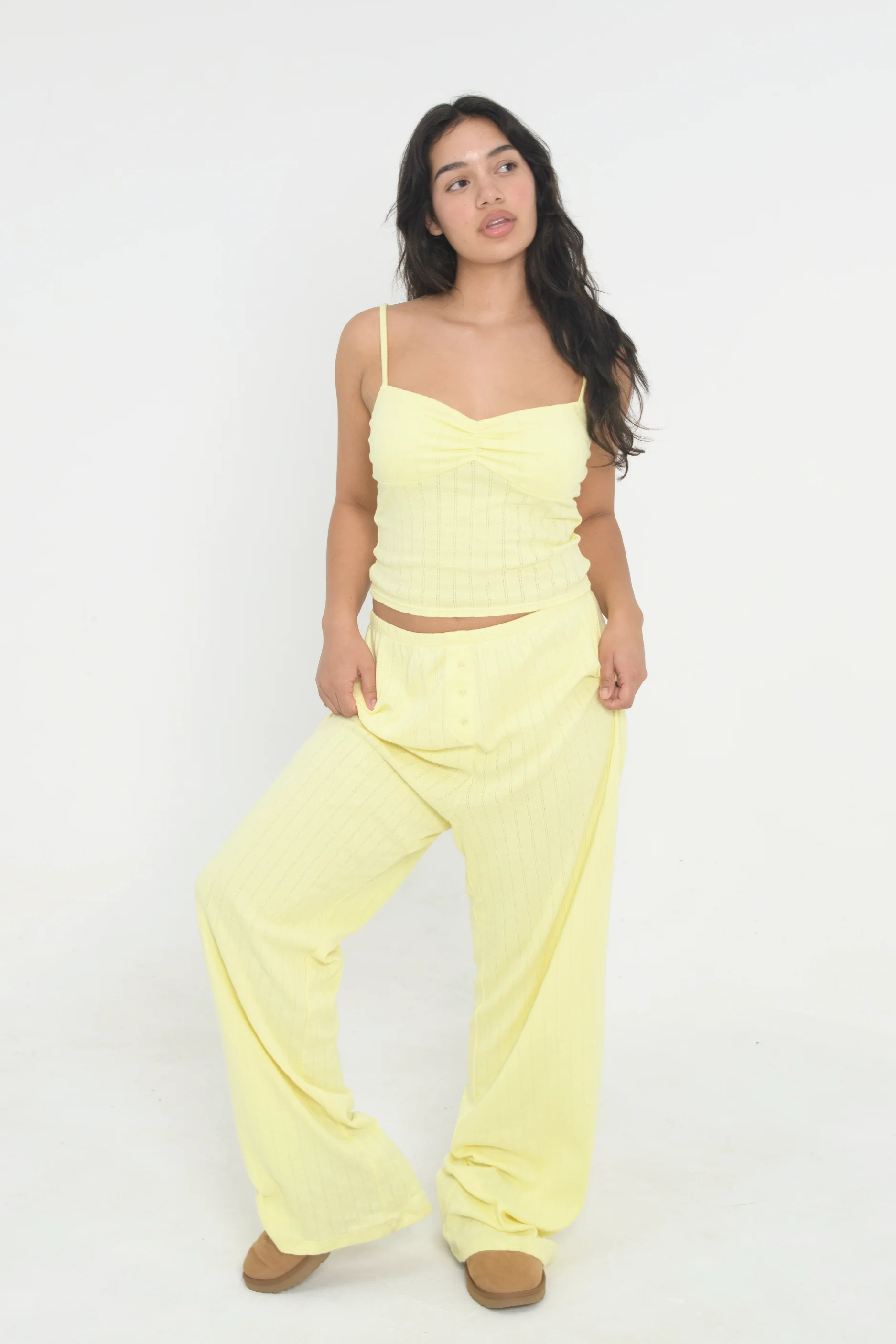 Pointelle Pants - Butter Yellow - Image 4