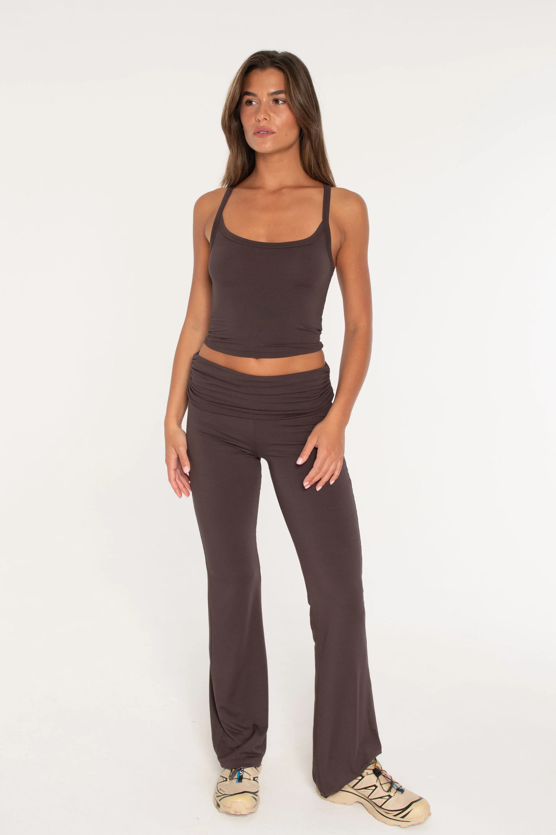 Fold Over Pants - Espresso - Image 4