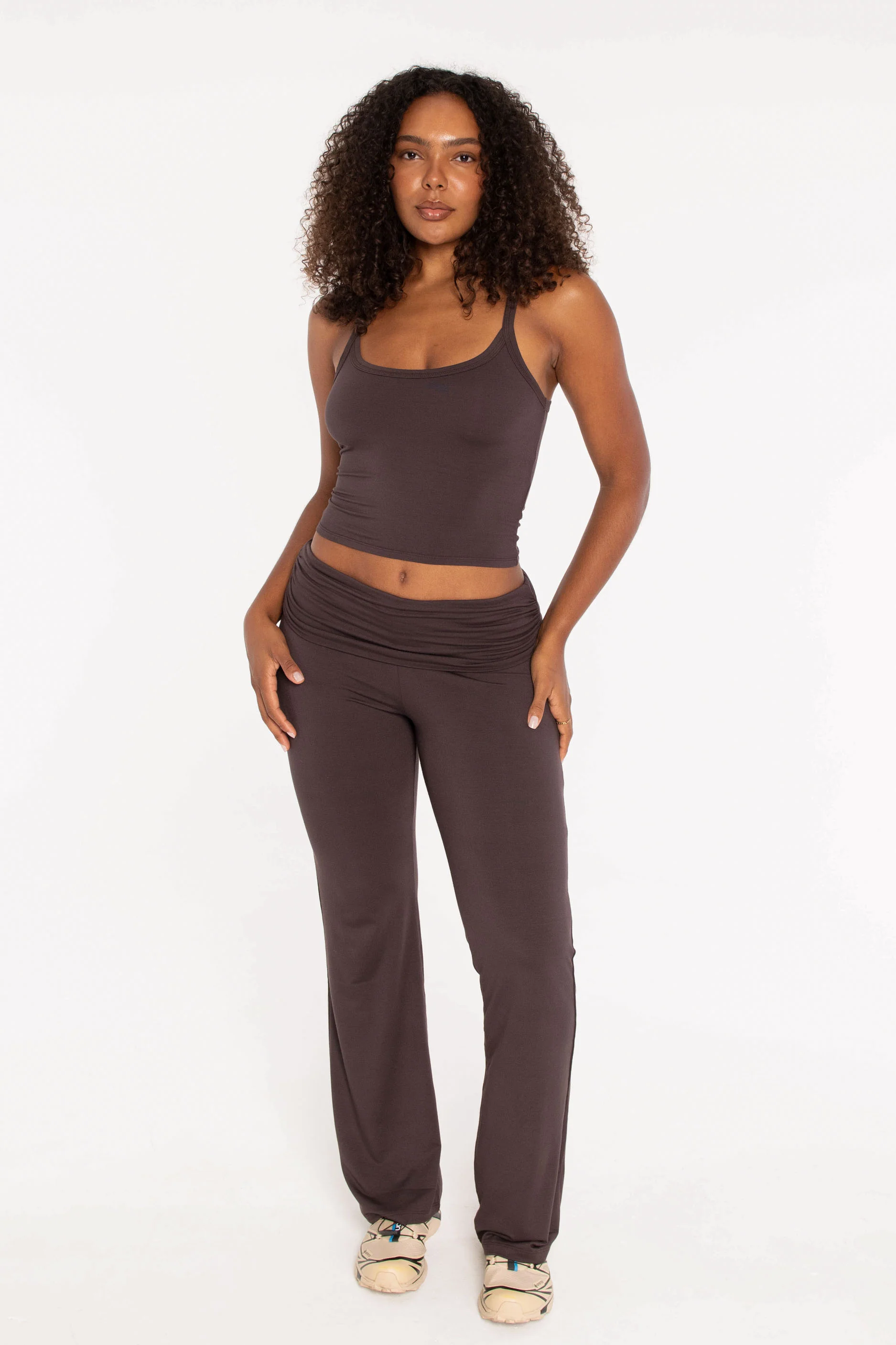Fold Over Pants - Espresso - Image 5