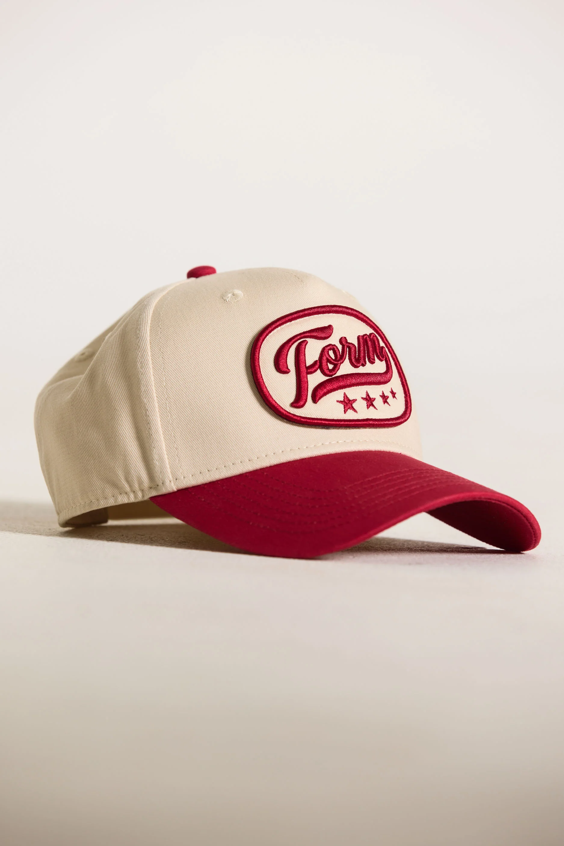 FORM Patch Trucker Hat - White/Cherry - Image 5