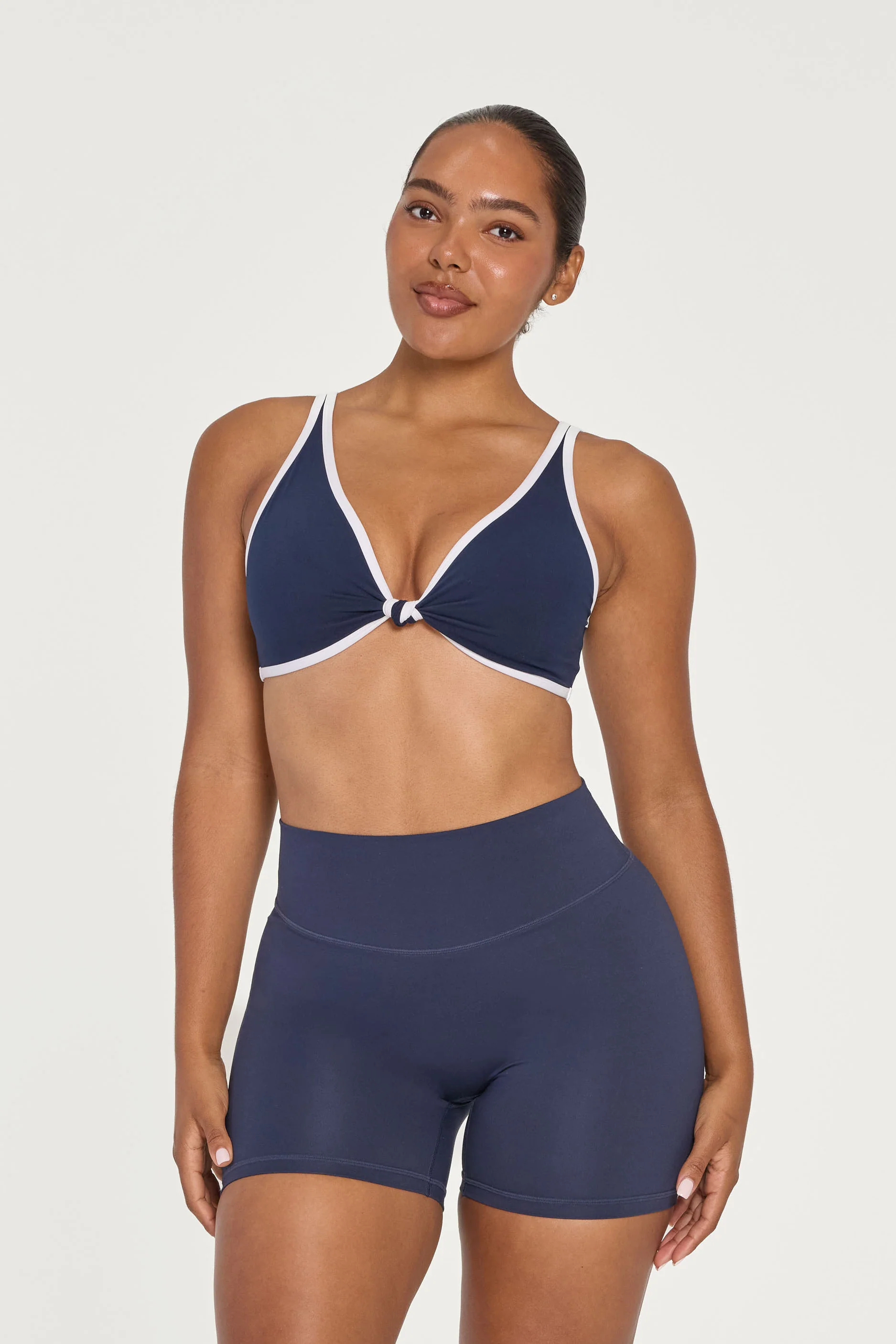 Knot Bra - Navy/White - Image 2