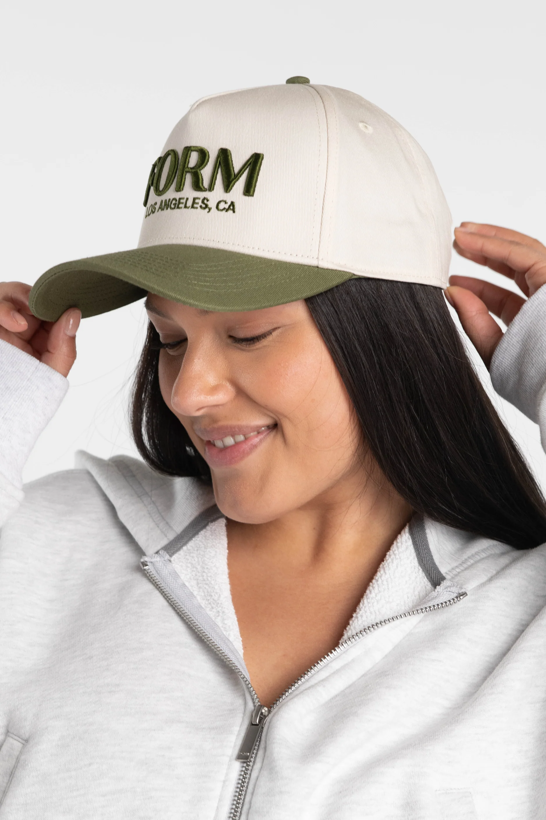 Los Angeles FORM Hat - Green/Cream - Image 4