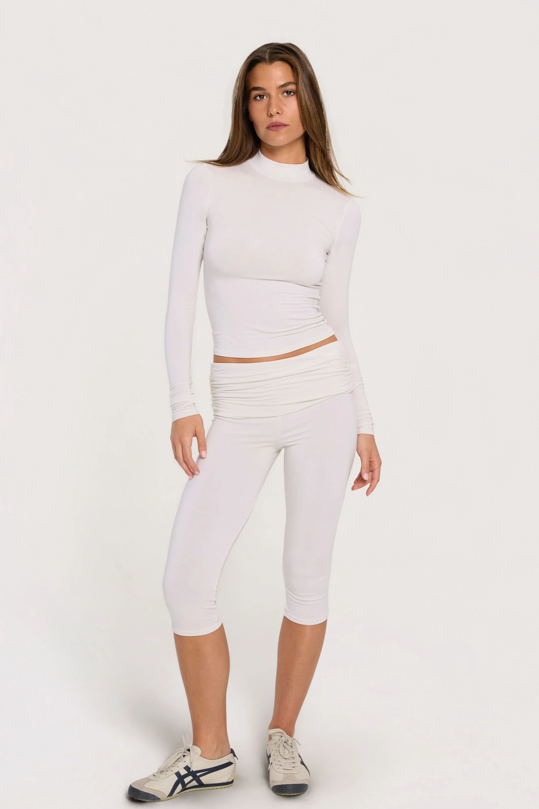 Mock Neck Long Sleeve - Cream - Image 5