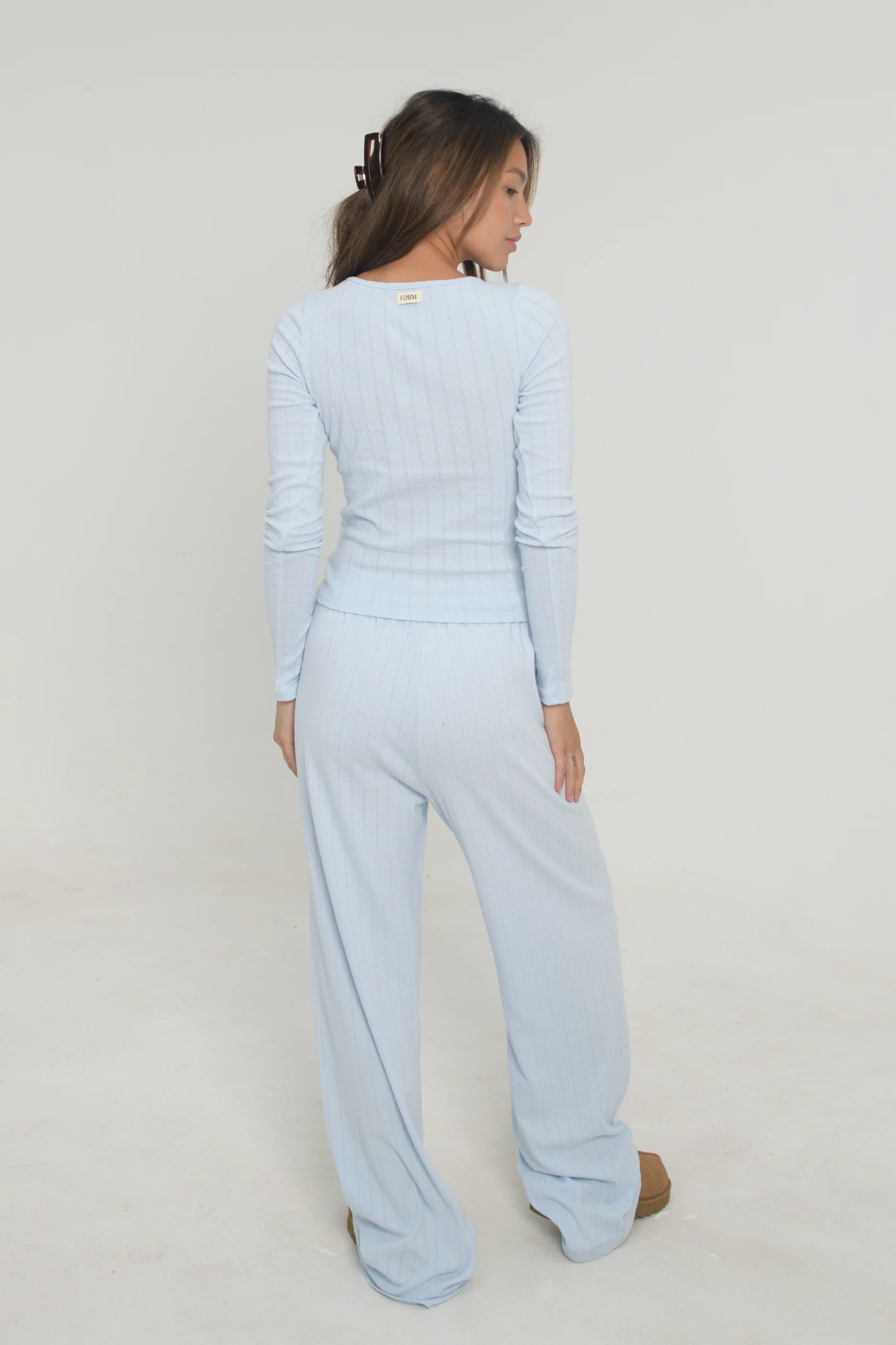 Pointelle Pants - Baby Blue - Image 3