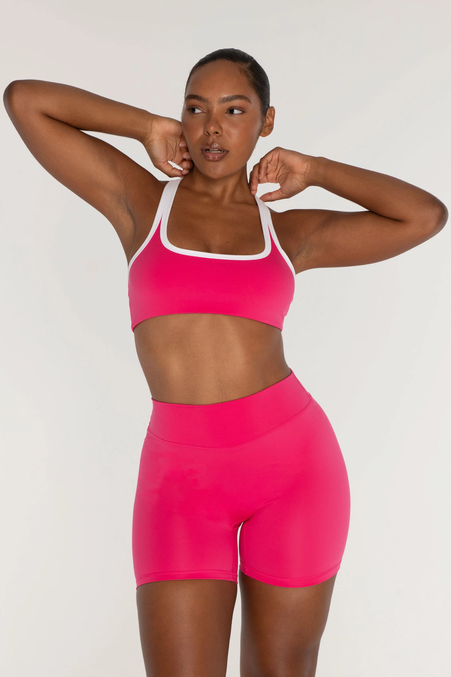 Racer Bra - Flirt/White