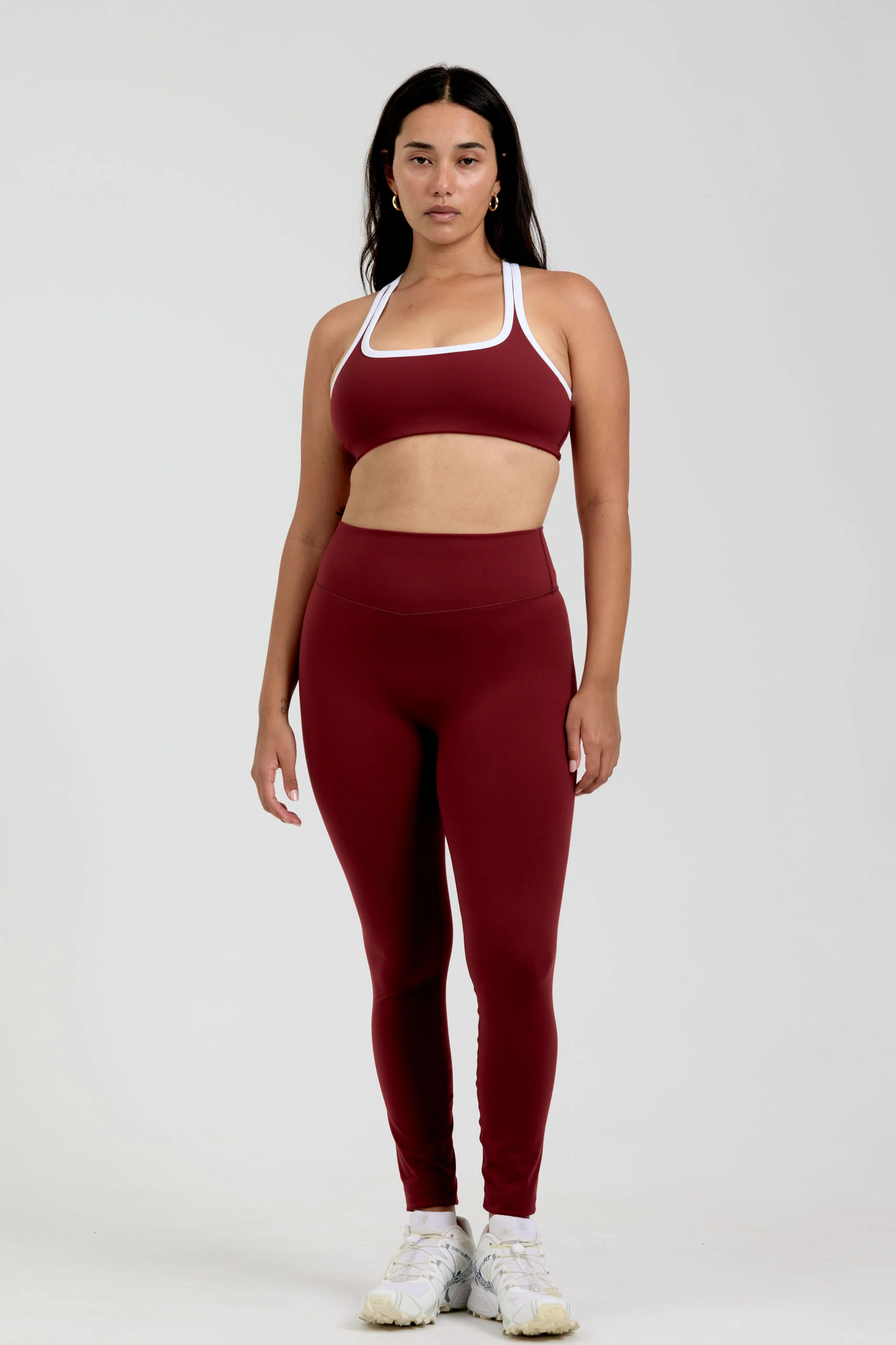 Reversible Racer Bra - Cherry/White - Sweetheart/White - Image 8