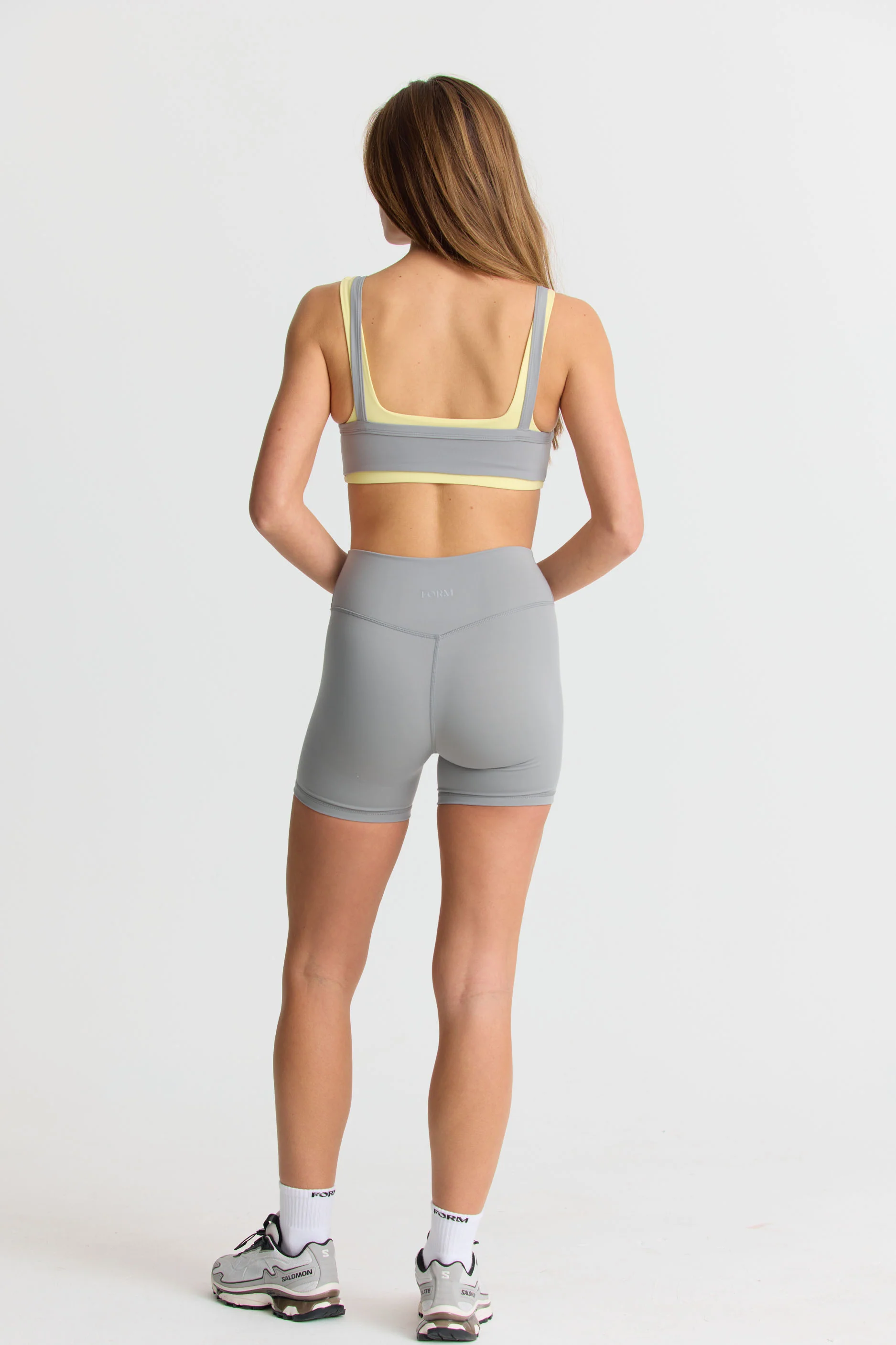 Scoop Layered Bra - Slate/Lemon - Image 2