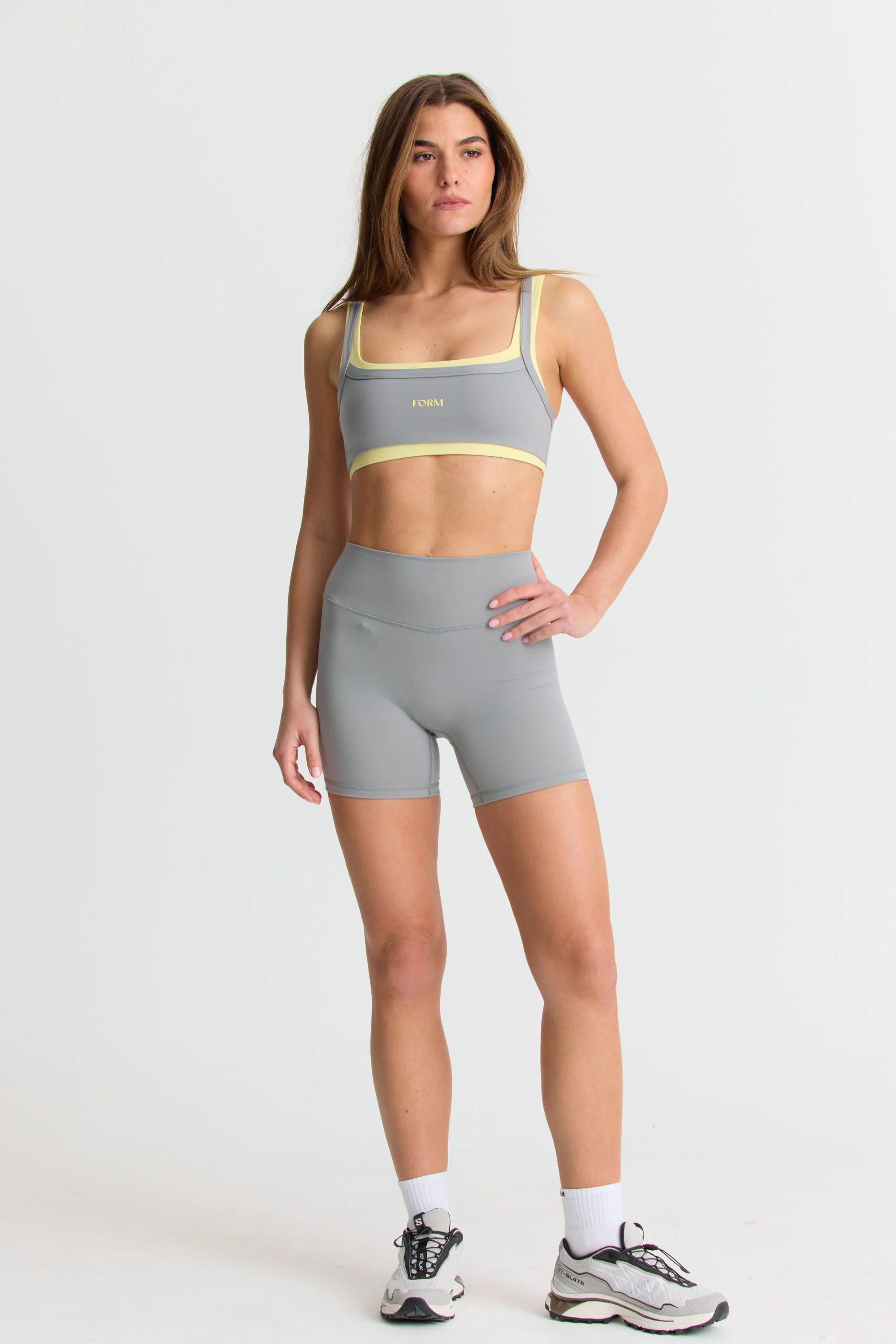 Scoop Layered Bra - Slate/Lemon - Image 4