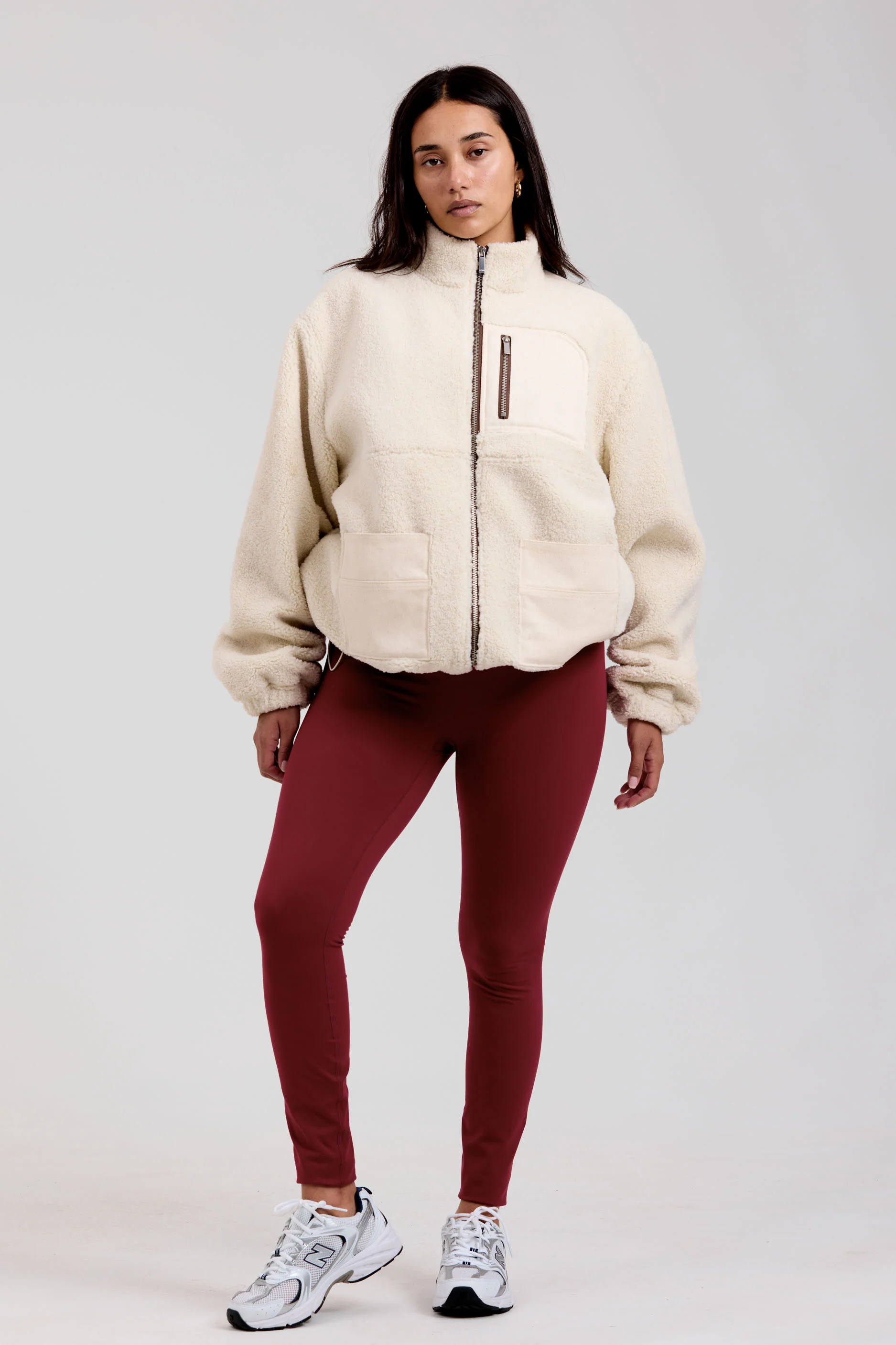 Sherpa Jacket - Cream - Image 3