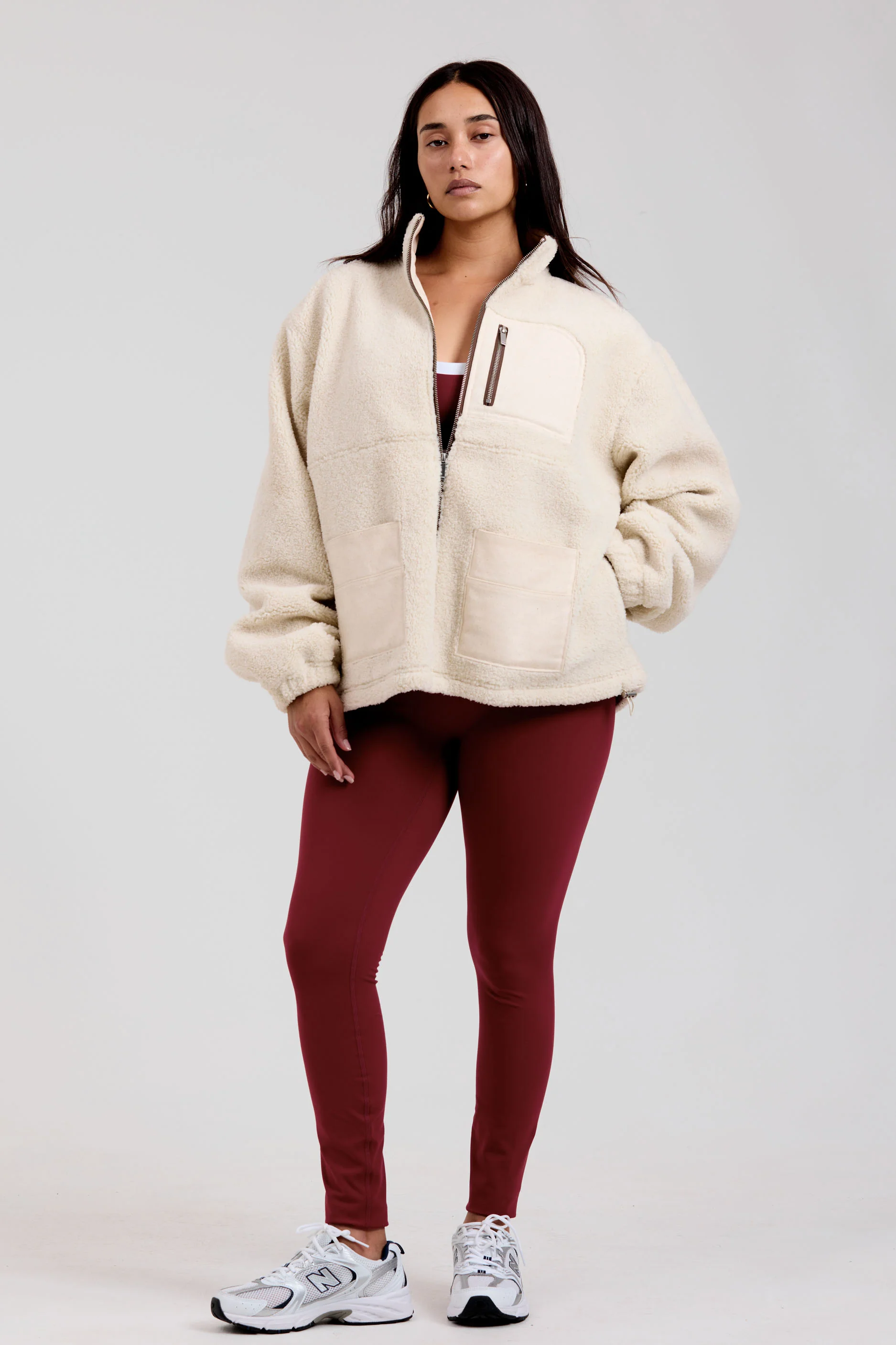 Sherpa Jacket - Cream - Image 4