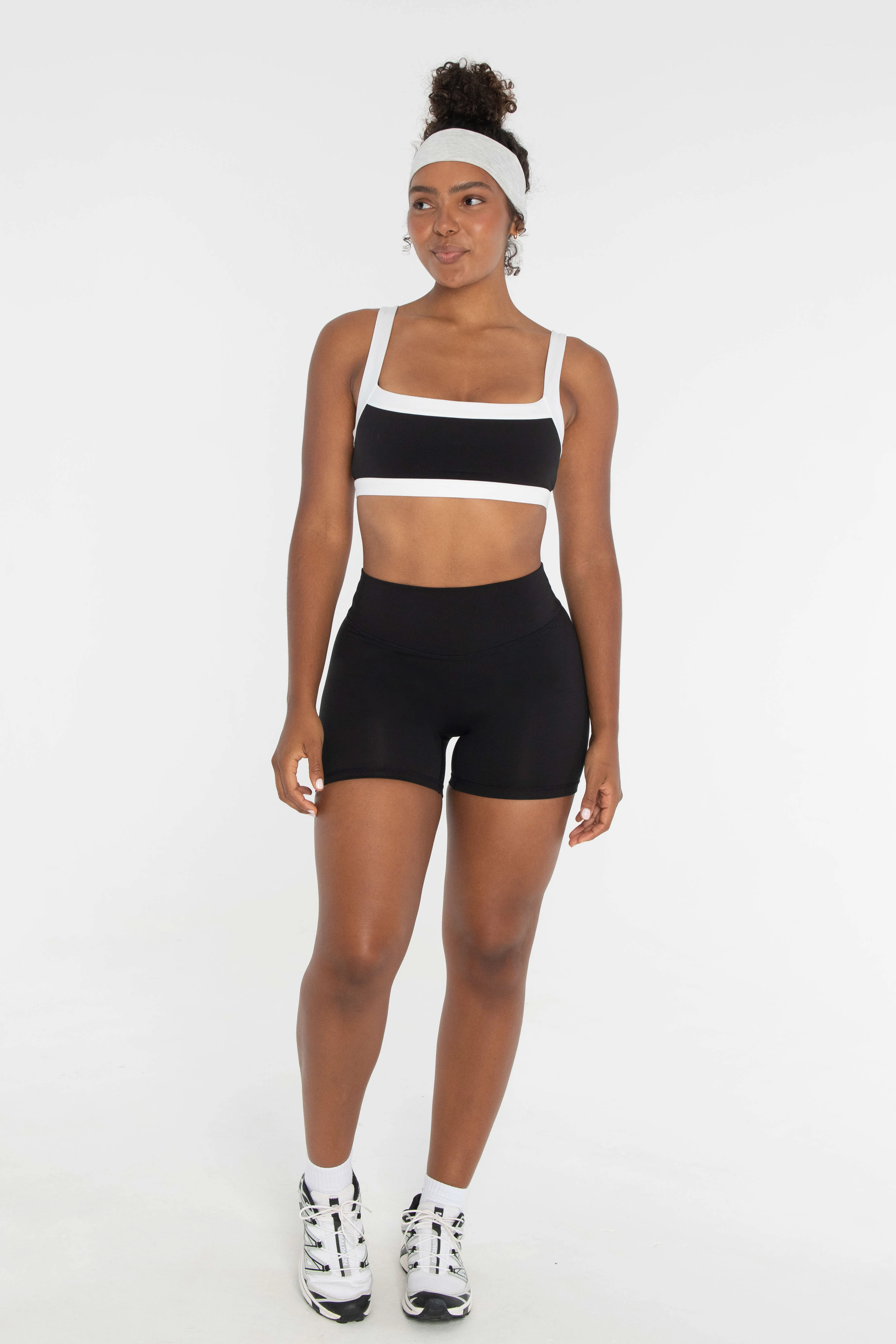 Straight Neck Bra - Black/White - Image 4
