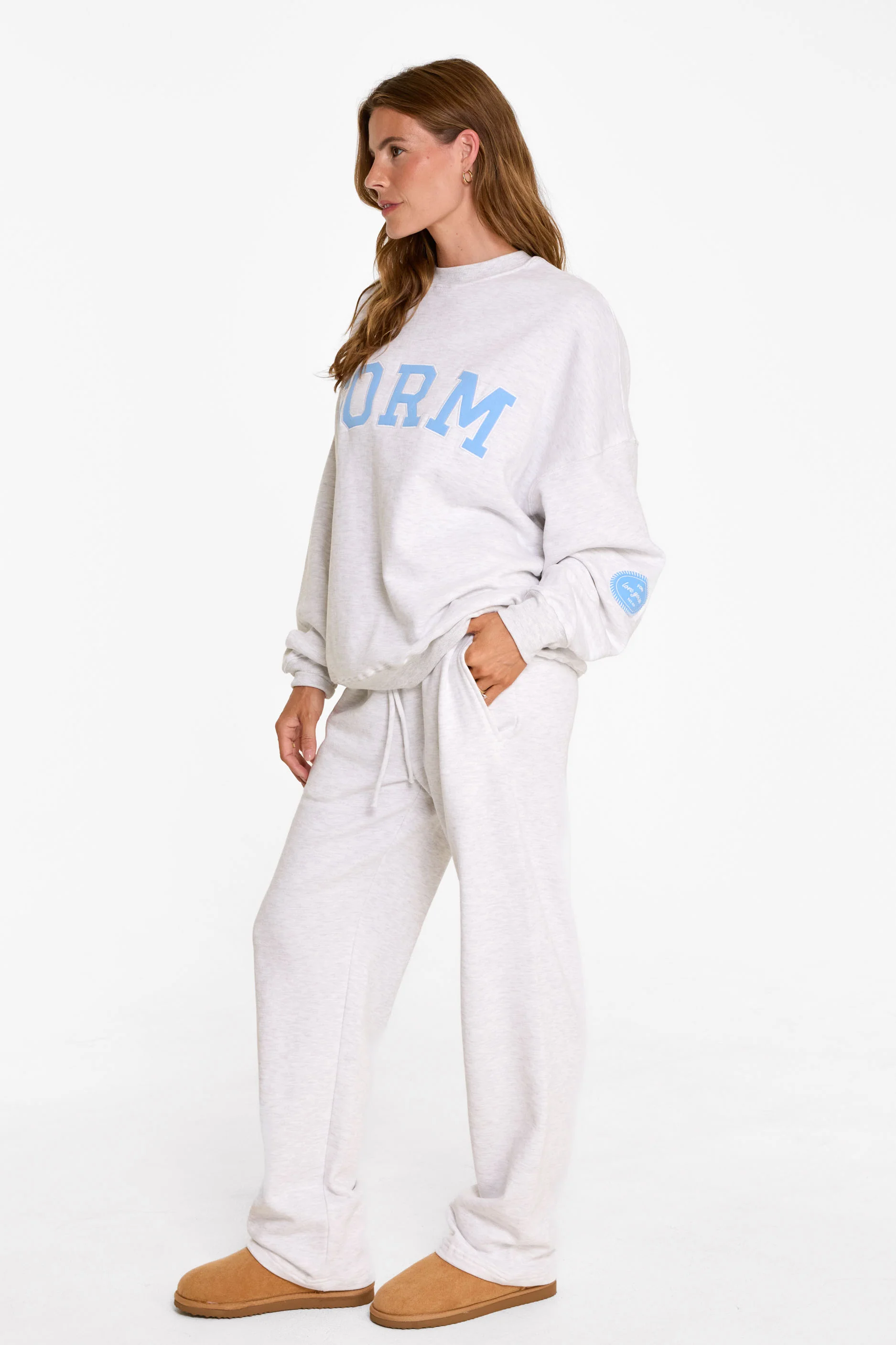 Straight Leg Sweatpants - Heather Grey - Image 5