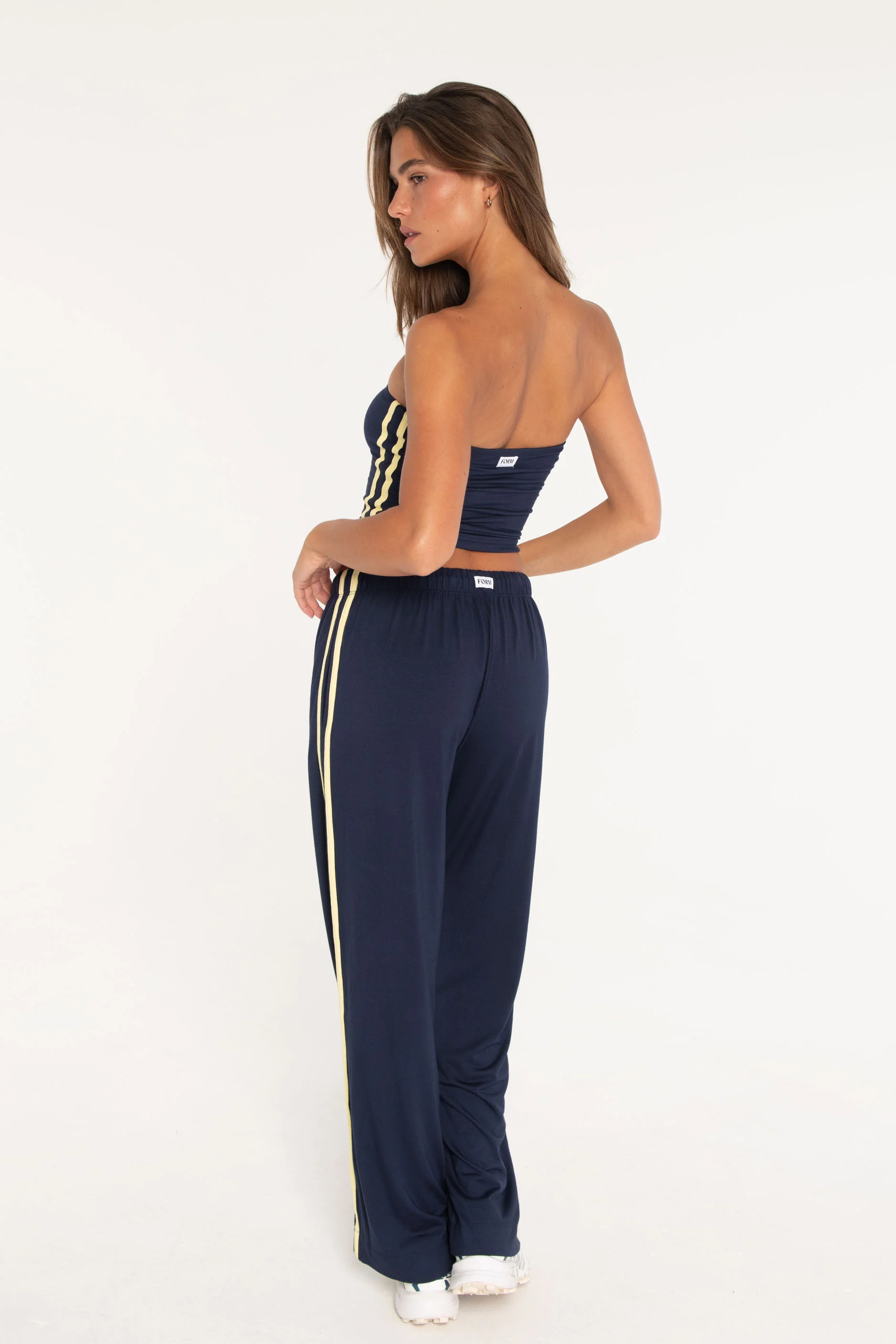 Stripe Tube Top - Navy/Lemon - Image 2