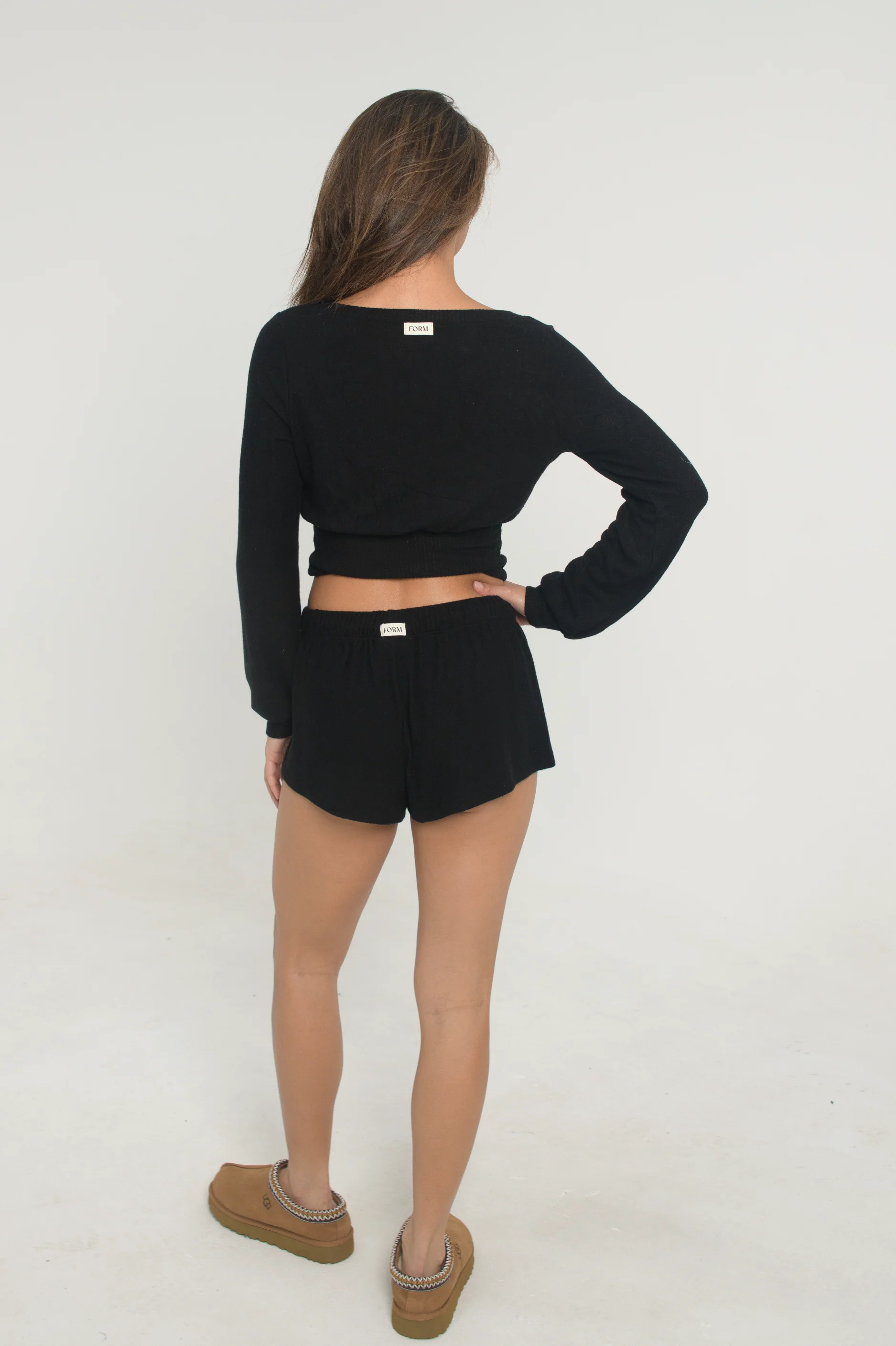 Sweater Shorts - Black - Image 3
