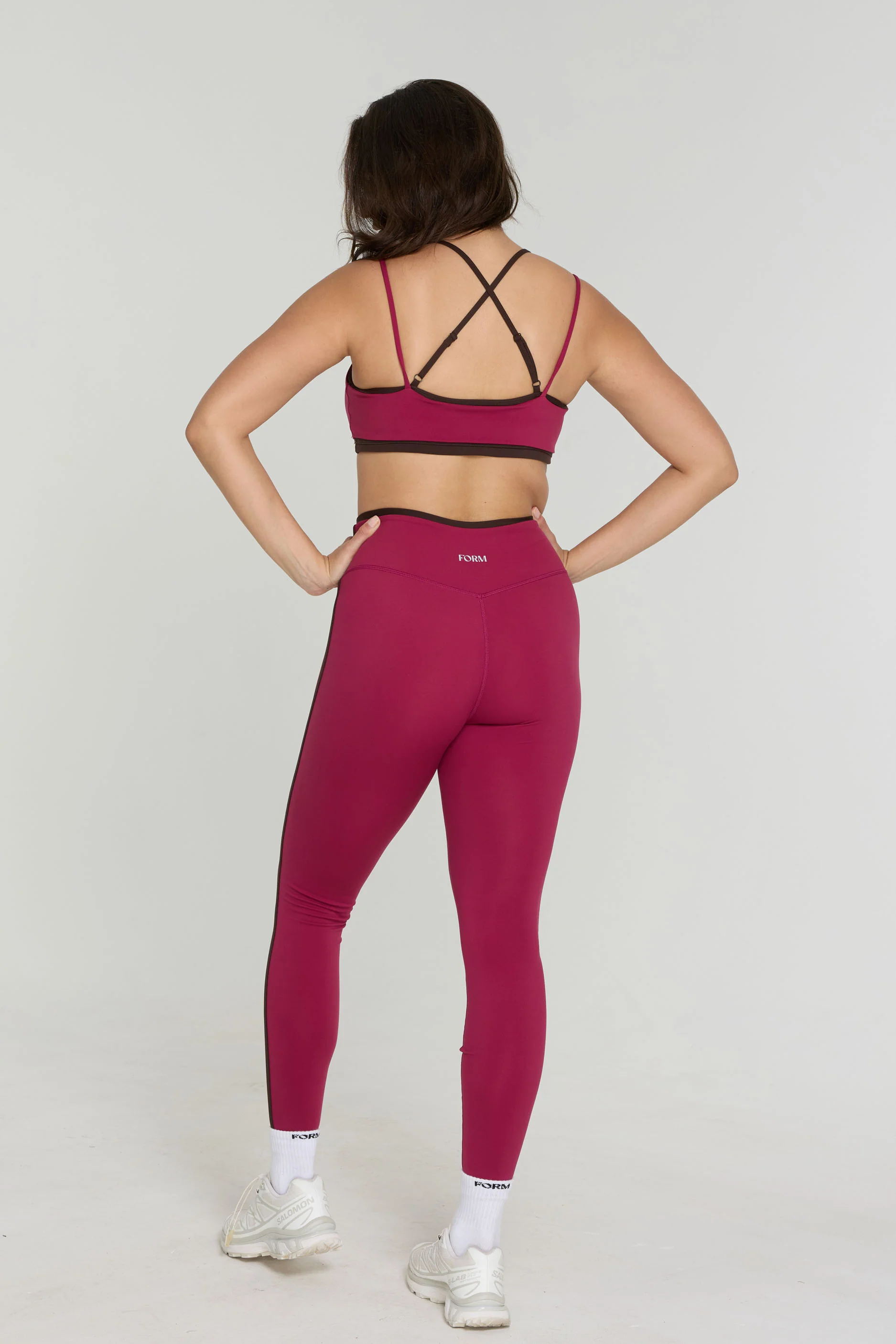 Two Tone Leggings - Crush/Espresso - Image 3