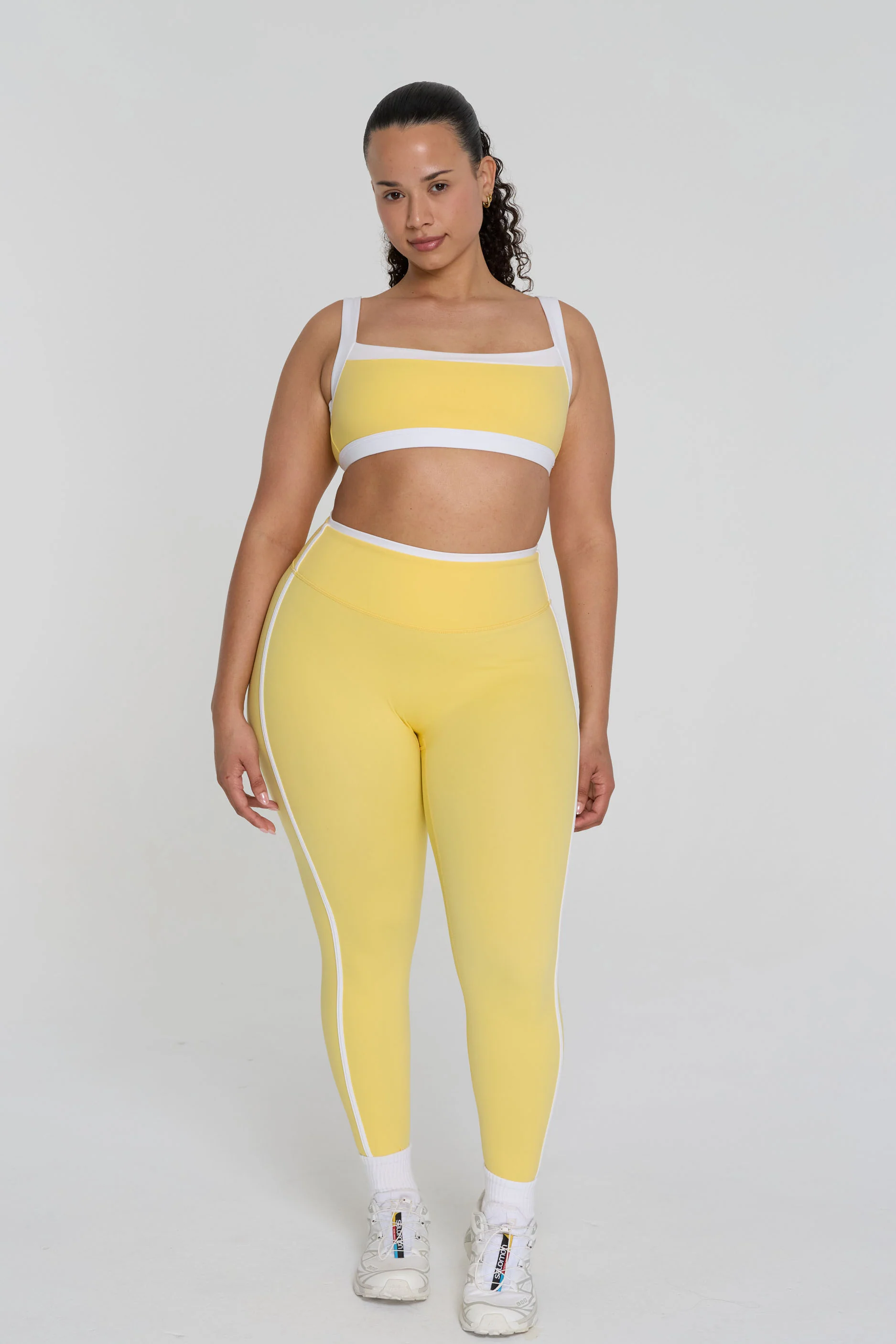 Two Tone Leggings - Daisy/White - Image 2