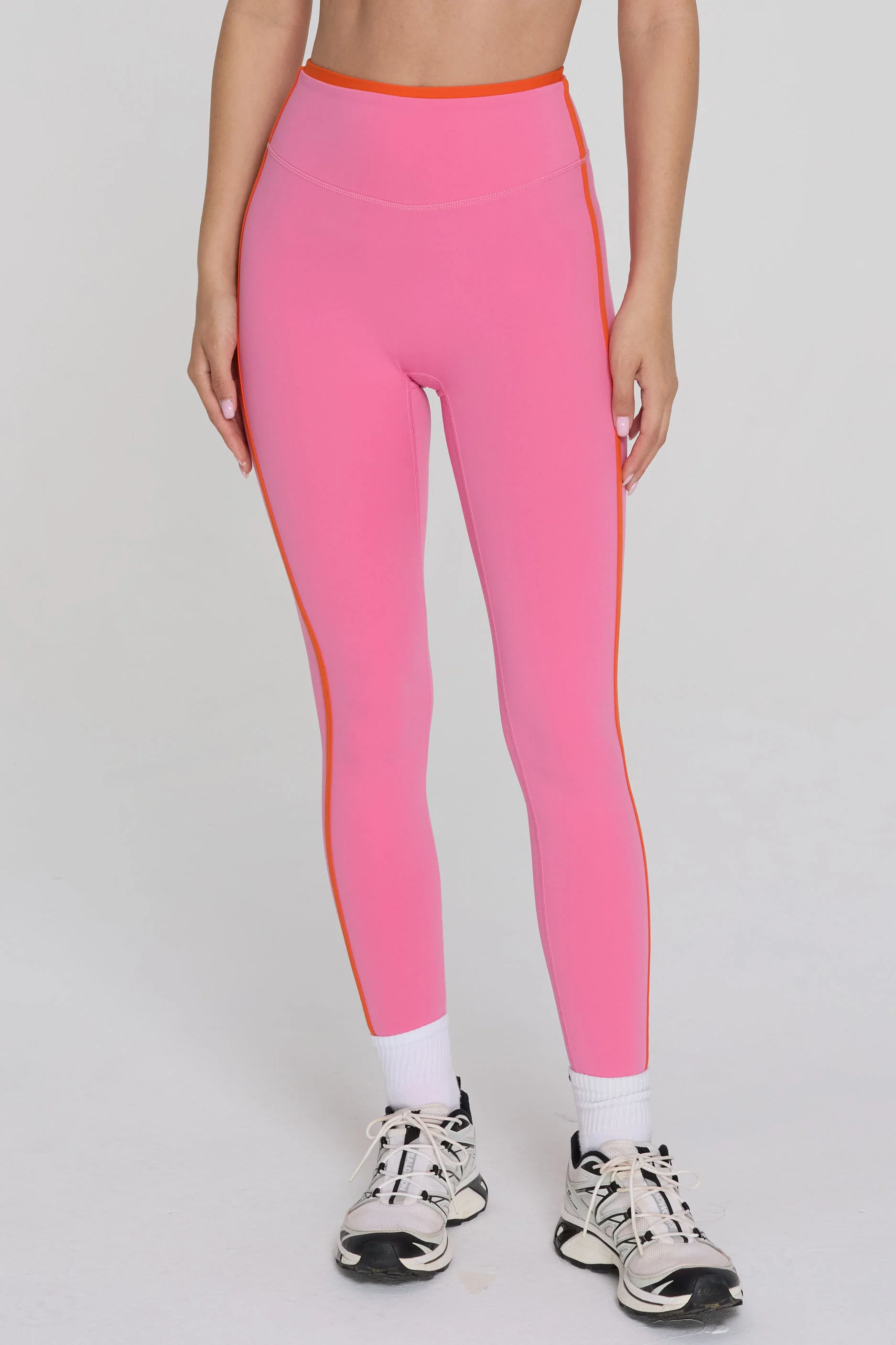 Two Tone Leggings - Peony/Poppy