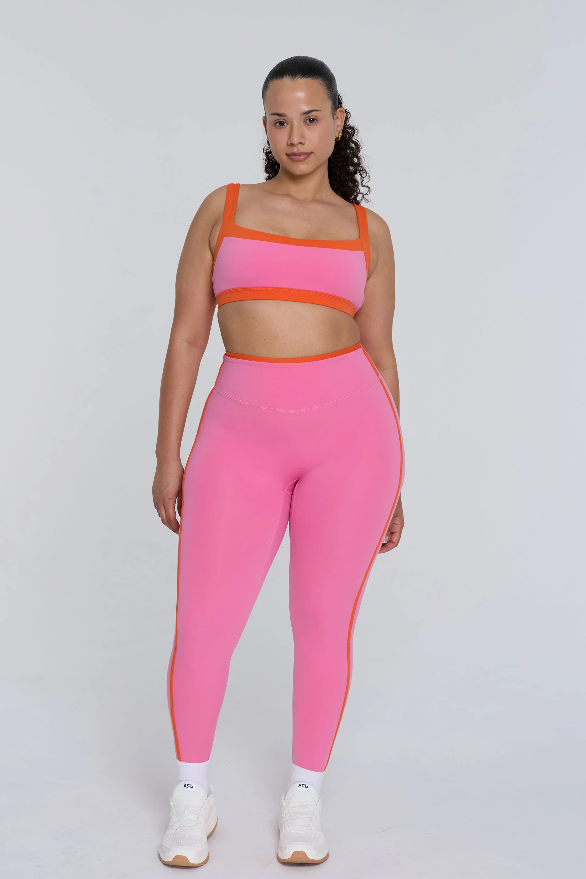 Two Tone Leggings - Peony/Poppy - Image 5