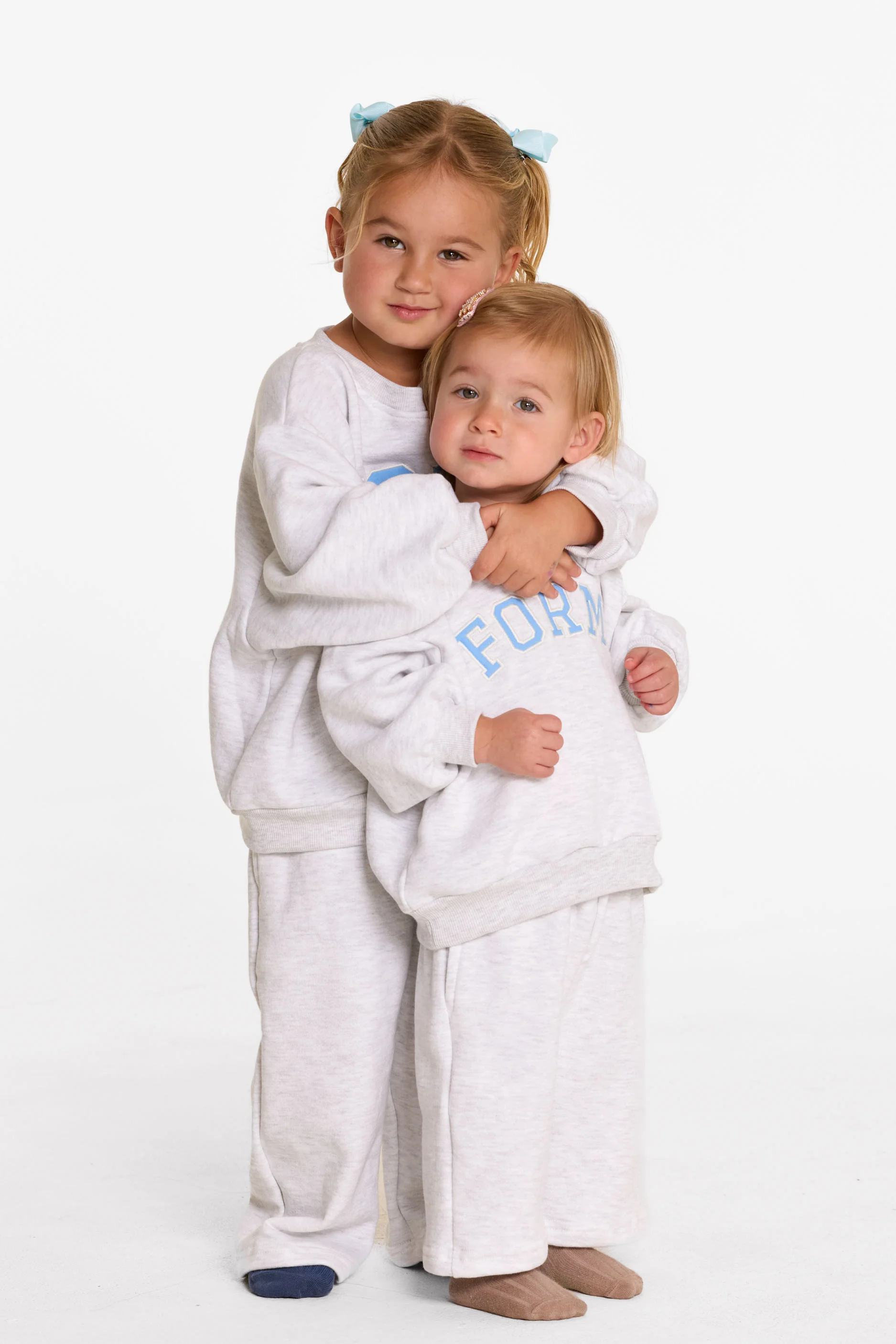 uniFORM Baby Crewneck - Heather Grey/Baby Blue - Image 3