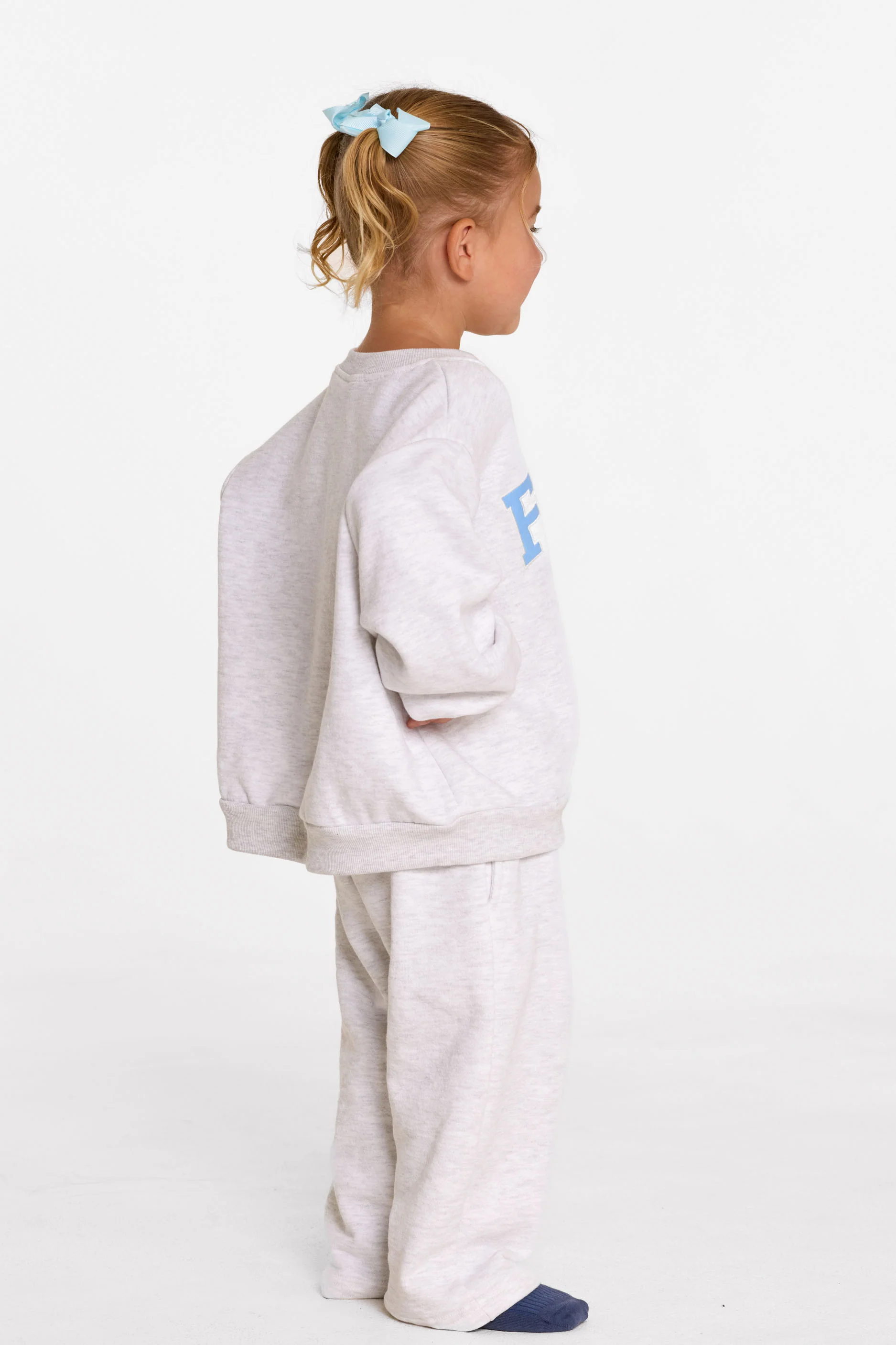 uniFORM Baby Crewneck - Heather Grey/Baby Blue - Image 5