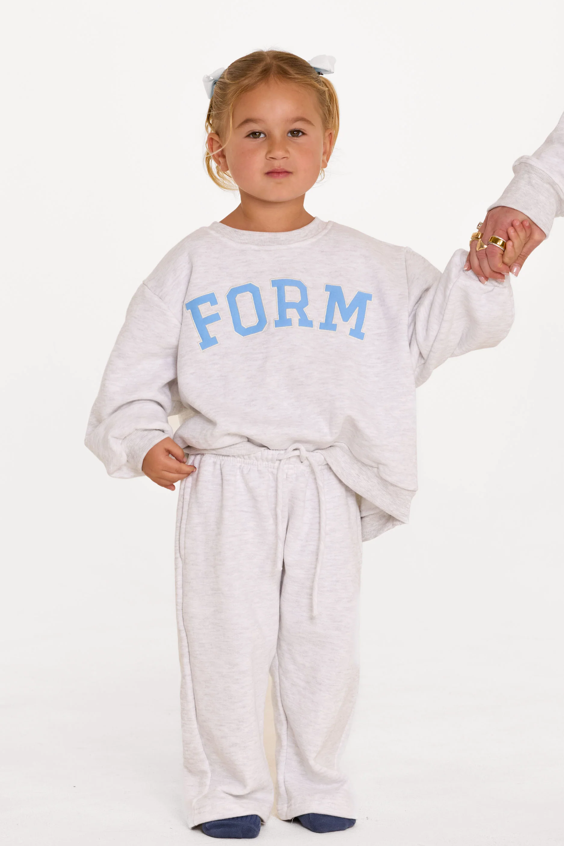 uniFORM Baby Crewneck - Heather Grey/Baby Blue - Image 7