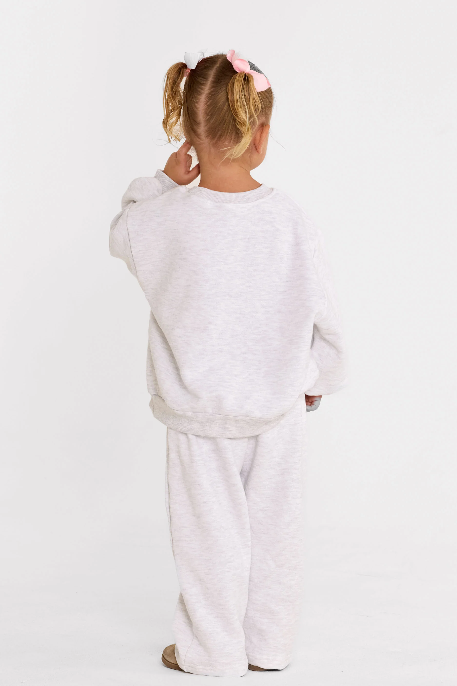 uniFORM Baby Crewneck - Heather Grey/Baby Pink - Image 3