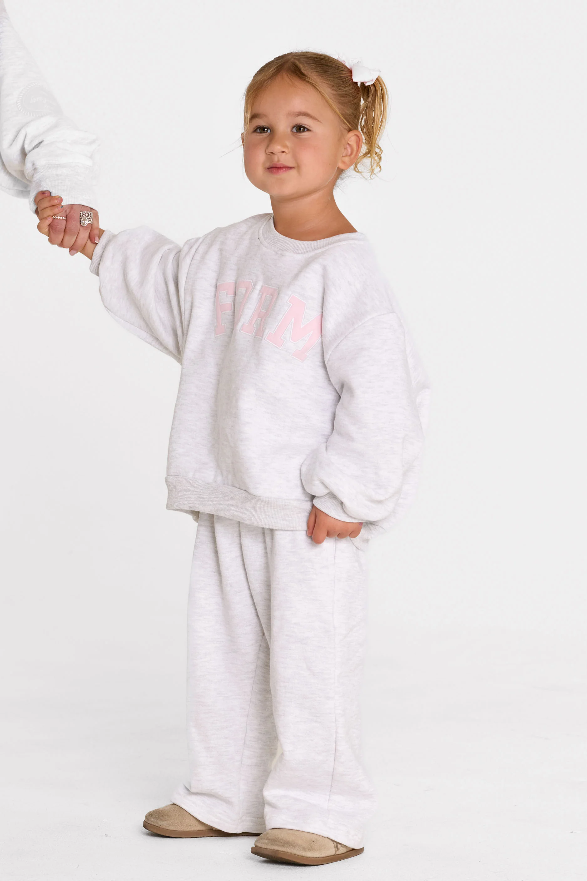 uniFORM Baby Crewneck - Heather Grey/Baby Pink - Image 4