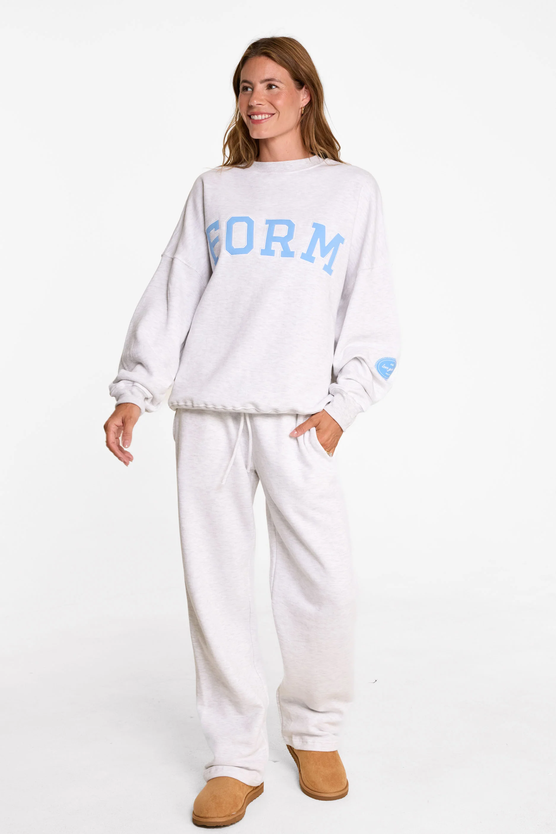 uniFORM Crewneck - Heather Grey/Baby Blue - Image 3