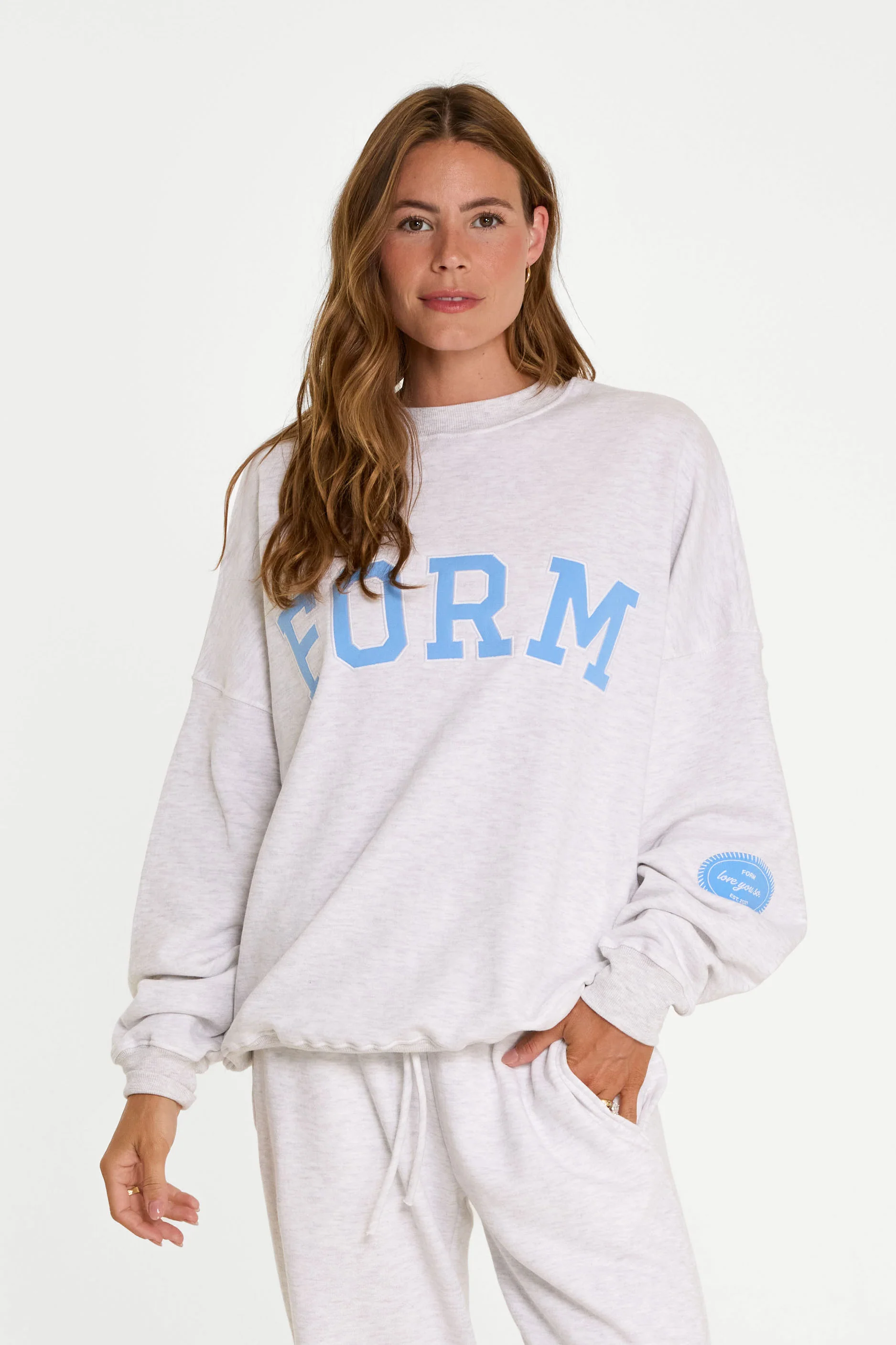 uniFORM Crewneck - Heather Grey/Baby Blue - Image 6