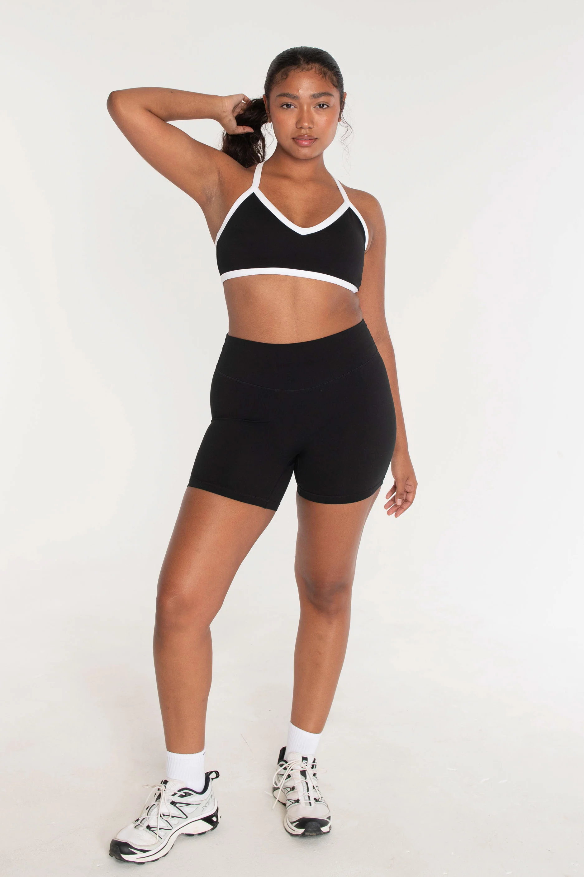 V-Neck Bra - Black/White - Image 4