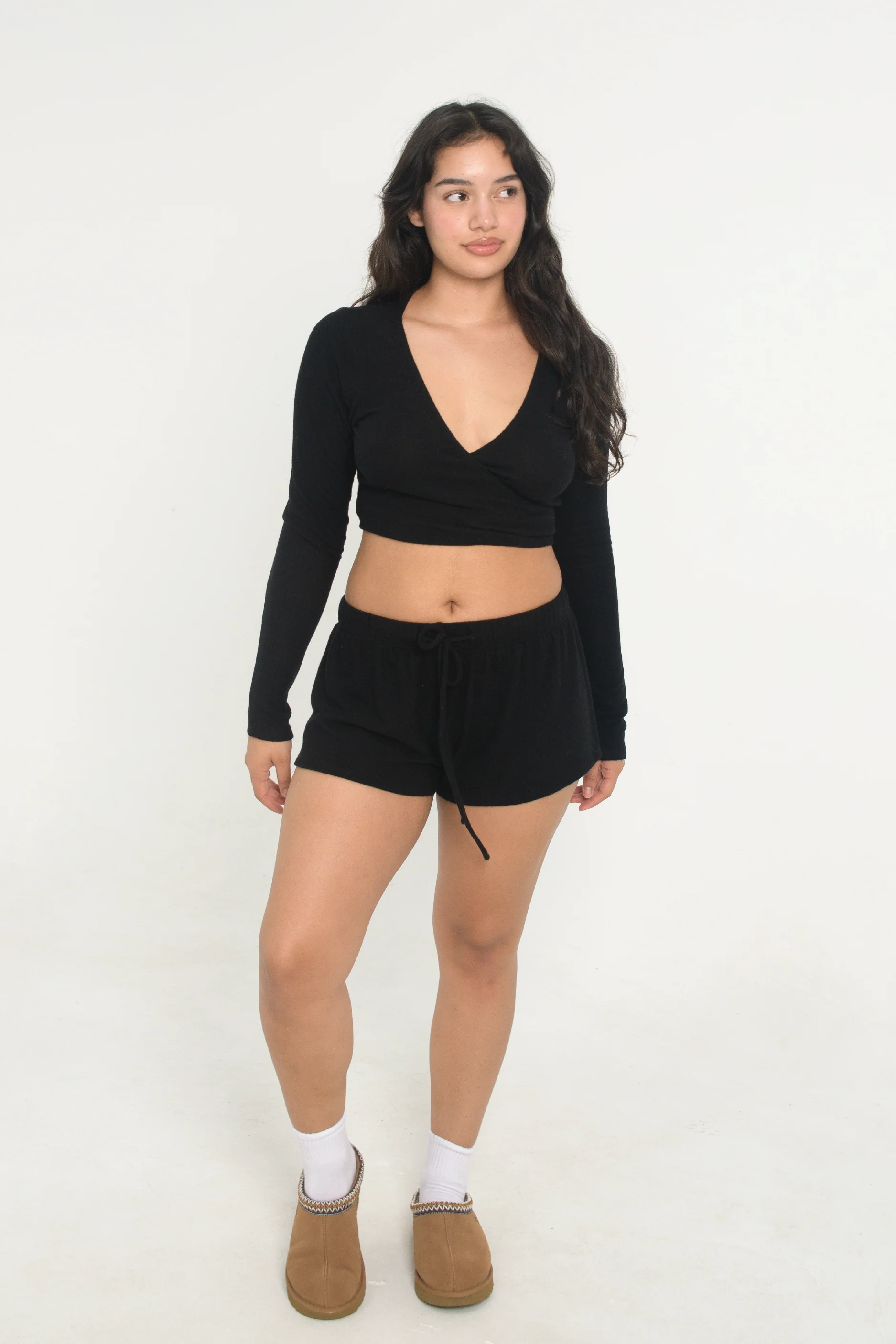 Wrap Sweater - Black - Image 5